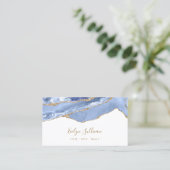 コーンフラワーブルー瑪瑙の名刺 名刺 (スタンド正面)