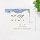 コーンフラワーブルー瑪瑙ギフトカード (デスク)