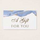 コーンフラワーブルー瑪瑙ギフトカード (正面)