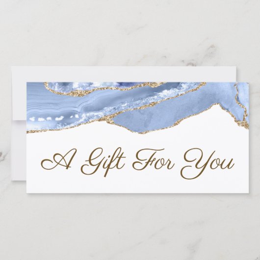 コーンフラワーブルー瑪瑙ギフト証明書 (正面)