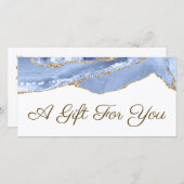 コーンフラワーブルー瑪瑙ギフト証明書 (正面/裏面)