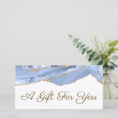 コーンフラワーブルー瑪瑙ギフト証明書 (スタンド正面)