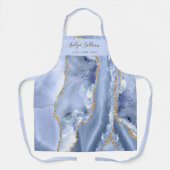 コーンフラワーブルー瑪瑙美しいプロフェッショナルエプロン エプロン (正面)
