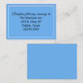 コーンフラワーブルー結婚のエンクロージャカード エンクロージャーカード (正面/裏面)