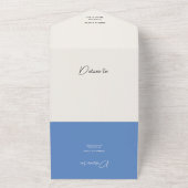 コーンフラワーブルー結婚ズ オールインワン招待状 (外側)