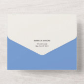 コーンフラワーブルー結婚ズ オールインワン招待状 (裏面)