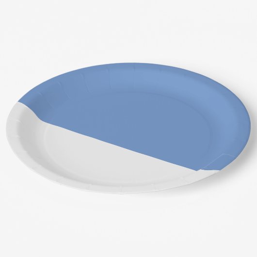 コーンフラワーブルー結婚ズ ペーパープレート (アングル)