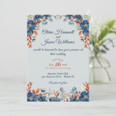 コーンフラワーブルー&コ結婚ッパー 招待状 (スタンド正面)