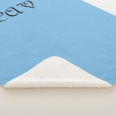 コーンフラワーブルー シェルパブランケット (3/4)