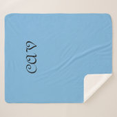 コーンフラワーブルー シェルパブランケット (正面(横))