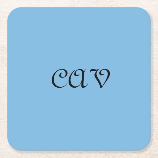 コーンフラワーブルー スクエアペーパーコースター (正面)