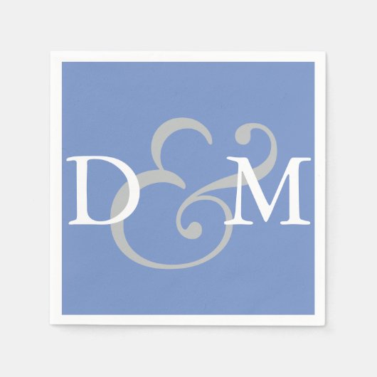 コーンフラワーブルー スタンダードカクテルナプキン (正面)