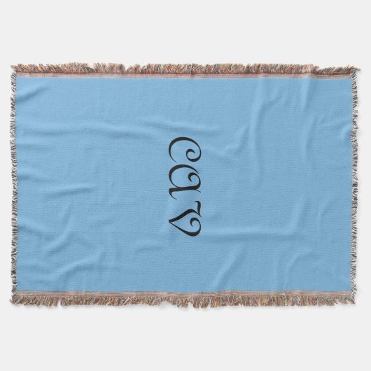 コーンフラワーブルー スローブランケット (正面)