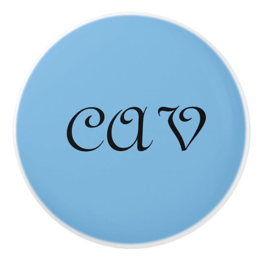 コーンフラワーブルー セラミックノブ (正面)