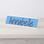 コーンフラワーブルー デスクネームプレート (正面)