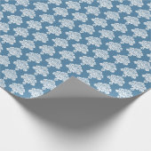 コーンフラワーブルー |ホワイトダマスコラッピング紙 ラッピングペーパー (角)