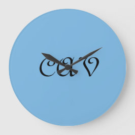 コーンフラワーブルー ラージ壁時計