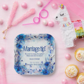 💍コーンフラワーユーモアのあるとラベンダーエレガンス ペーパープレート (パーティー)