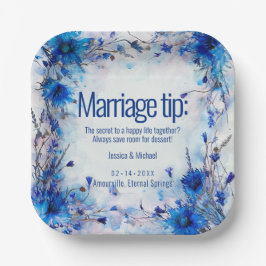 💍コーンフラワーユーモアのあるとラベンダーエレガンス ペーパープレート