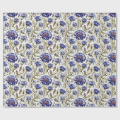 コーンフラワーラッピング紙 ラッピングペーパー (フラット)