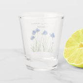 コーンフラワーワイルドフラワーズウォーター結婚カラー ショットグラス (裏面)