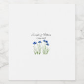 コーンフラワーワイルドフラワーズウォーター結婚カラー ペットボトルラベル (シングルラベル)