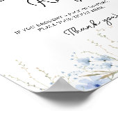 コーンフラワーワイルドフラワーベビーシャワーおむつラッフル ポスター (角)