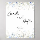 コーンフラワーワイルドフラワーベビーシャワーカードとギフト ポスター (正面)