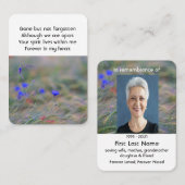 コーンフラワーワイルドフラワーメモリアルポケット記念 名刺 (正面/裏面)