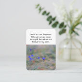 コーンフラワーワイルドフラワーメモリアルポケット記念 名刺 (スタンド正面)