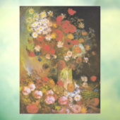 コーンフラワー付き花瓶&ポピー、牡丹&キサンク ウィンドウサイン (シート3)