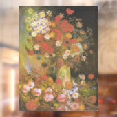 コーンフラワー付き花瓶&ポピー、牡丹&キサンク ウィンドウサイン (シート2)