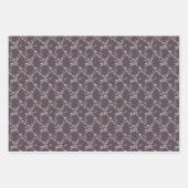 コーンフラワー格子包み紙 ラッピングペーパーシート (正面3)