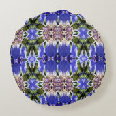 コーンフラワー模様 ラウンドクッション (裏面)