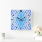 コーンフラワー無料カラーシャビーシックデザイン スクエア壁時計 (ホーム)