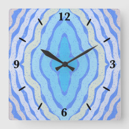 コーンフラワー無料カラーシャビーシックデザイン スクエア壁時計