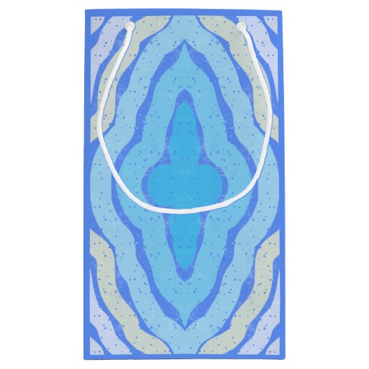 コーンフラワー無料カラーシャビーシックデザイン スモールペーパーバッグ (裏面)