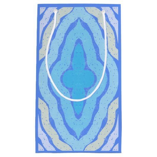 コーンフラワー無料カラーシャビーシックデザイン スモールペーパーバッグ (正面)