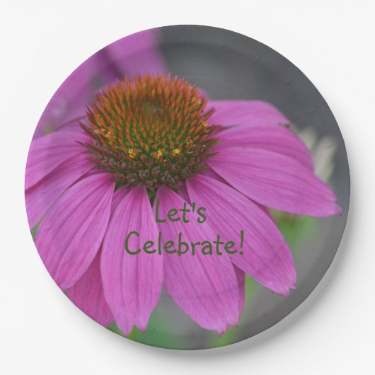 コーンフラワー祝を見よう ペーパープレート (正面)