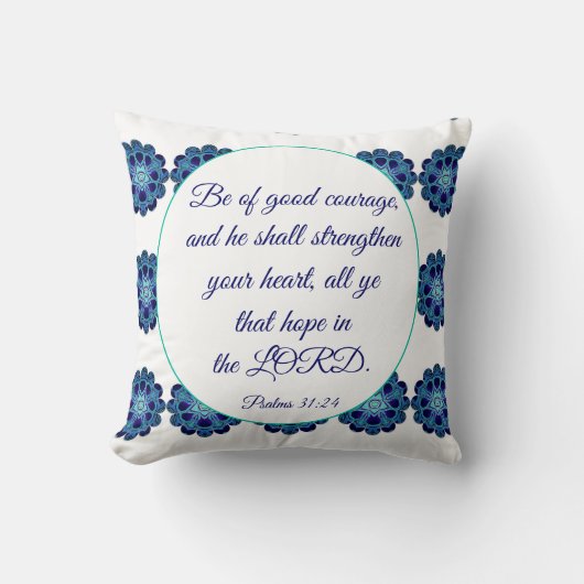 コーンフラワー2彼の愛 クッション (正面)