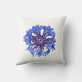 コーンフラワー、独身ボタン クッション (裏面)