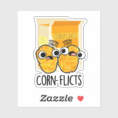 コーンフリックおもしろいコーンフレーク風 シール (シート)