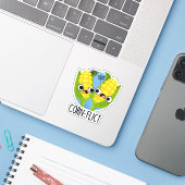コーンフリックおもしろいコーンプン シール (ノートパソコンとiPhone)