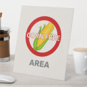 コーンフリーエリア食カスタマイズ品アレルギー警告 台座サイン (インサイチュ)