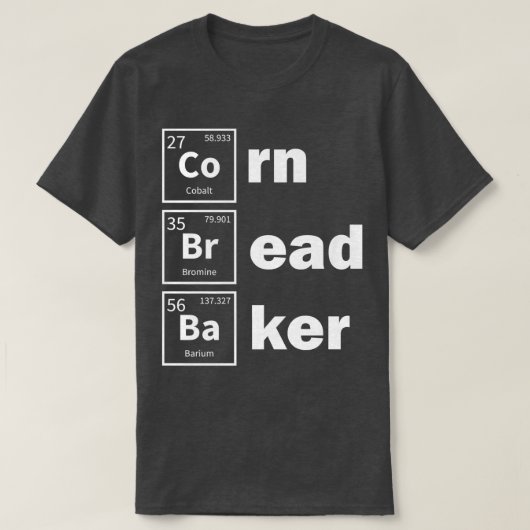 コーンブレッド定期ベーキングベーカー感謝祭フード Tシャツ (デザイン正面)
