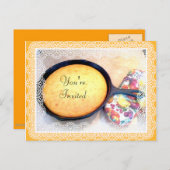 コーンブレッド、招待されました_ インビテーションポストカード (正面/裏面)