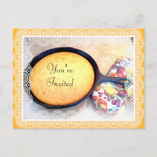 コーンブレッド、招待されました_ インビテーションポストカード (正面)
