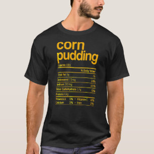 コーンプディング栄養ファクトサンクスギビング Tシャツ
