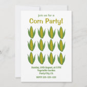 コーンプラントトウモロコシ野菜農場トウモロコシパーティー 招待状 (正面)