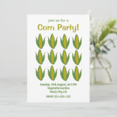 コーンプラントトウモロコシ野菜農場トウモロコシパーティー 招待状 (スタンド正面)
